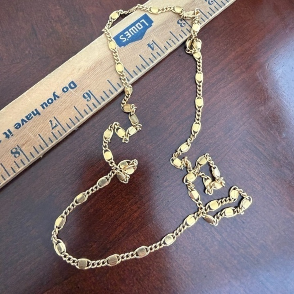 Gold Tone Long Necklace